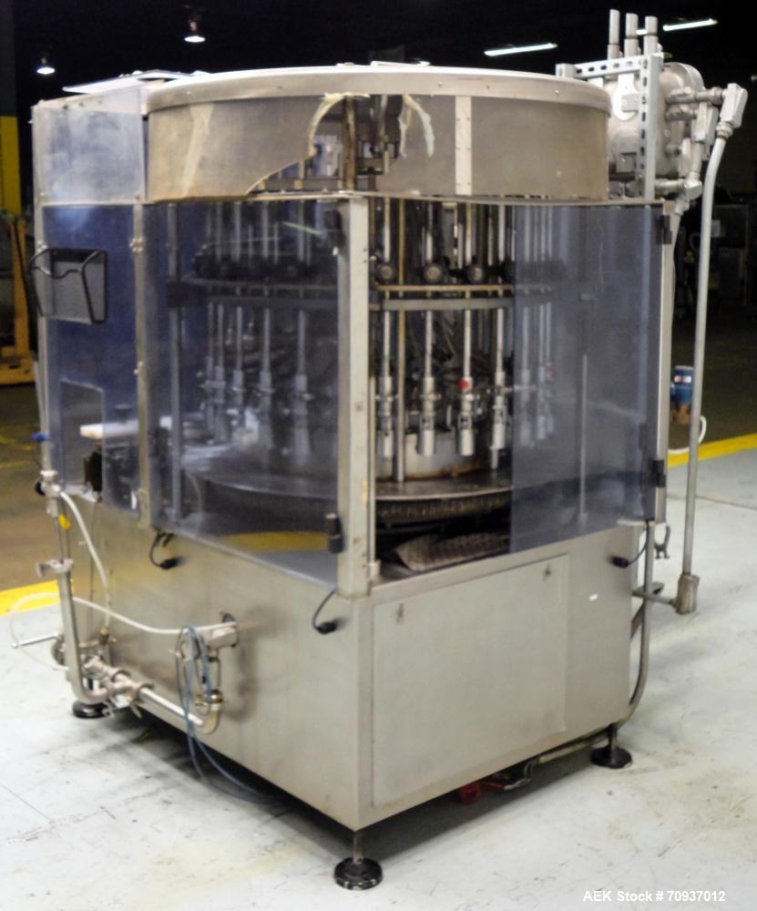 Used US Bottlers Model VA-28 Rotary Vacuum Liquid Filler