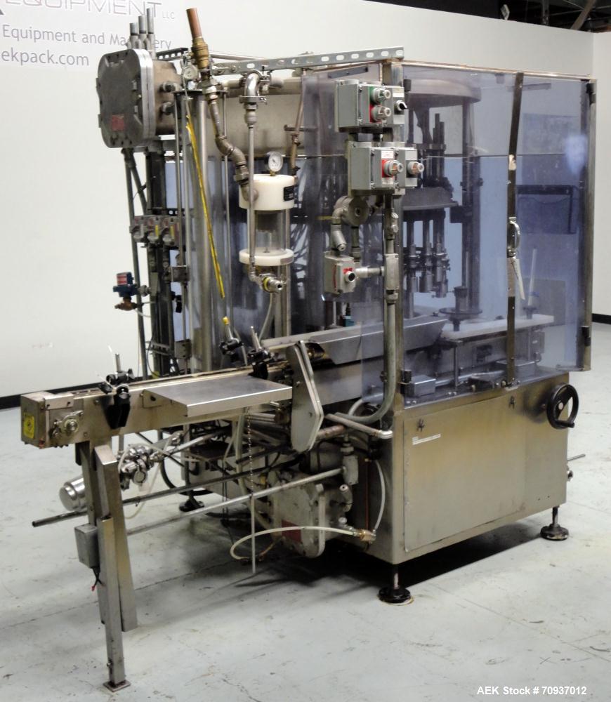 Used US Bottlers Model VA-28 Rotary Vacuum Liquid Filler