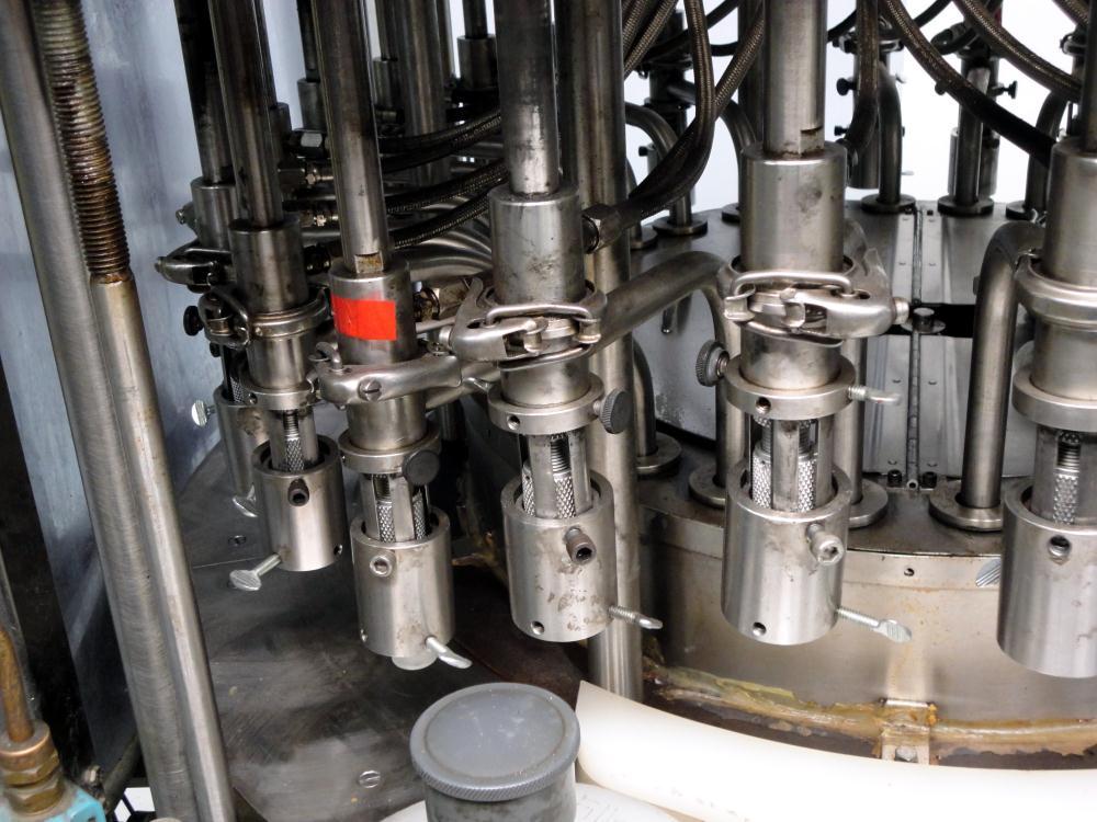 Used- US Bottlers Model VA-28 Rotary Vacuum Liquid Filler