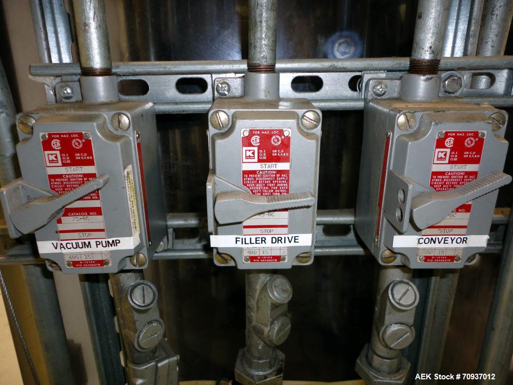 Used US Bottlers Model VA-28 Rotary Vacuum Liquid Filler