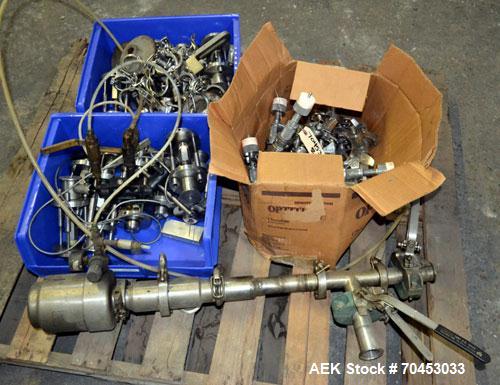 Used US Bottlers VA-32 Rotary Vacuum Filler chassis, not equipped with nozzles or change parts. SELLING PRICE AS IS, WHERE IS, SANFORD, NC.