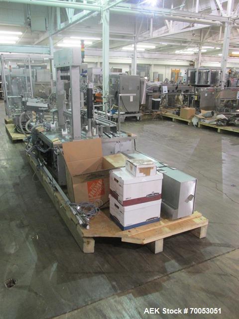 Used-Used Groninger filling line, consisting of model KFVG 4211A Groniger filler, plugger, capper, with (4) piston filling s...