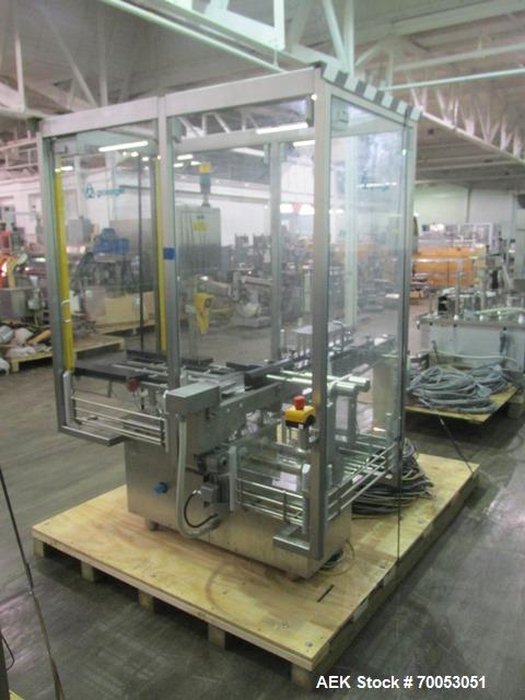 Used-Used Groninger filling line, consisting of model KFVG 4211A Groniger filler, plugger, capper, with (4) piston filling s...