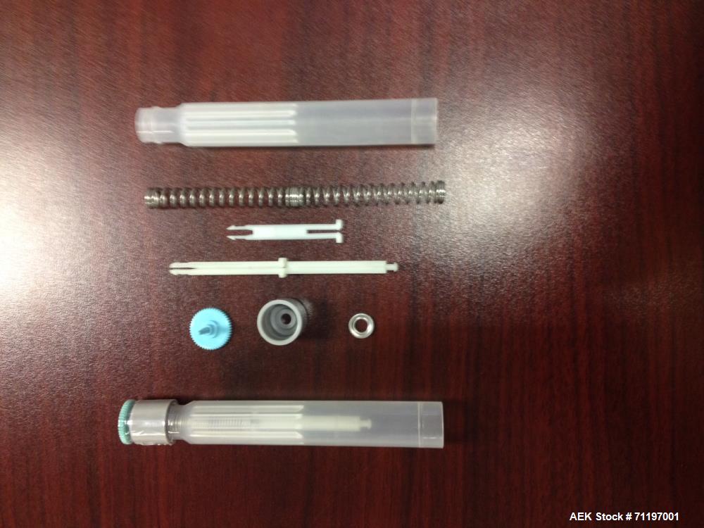 Used Acro Automation EpiPen Syringe Barrel Assembly System designed to assemble the spring loaded pen barrel that receives the liquid cartridge and needle.