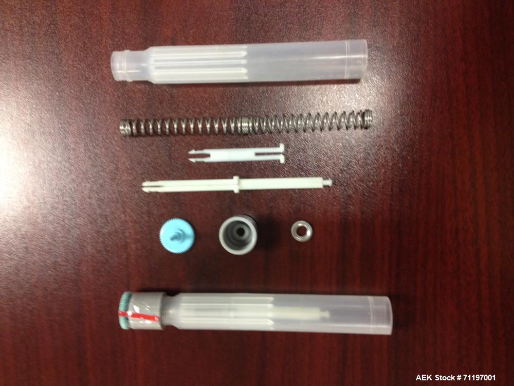 Used Acro Automation EpiPen Syringe Barrel Assembly System designed to assemble the spring loaded pen barrel that receives the liquid cartridge and needle.