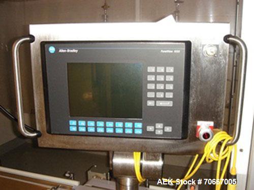 Used Bosch Vial Filling Line consisting of Bosch RRN 2020 vial washer capable of speeds up to 130 vials per minute.Max Container Size:Diameter up to 52 mm, Height up to 110 mm. Last ran vials of 2, 5...