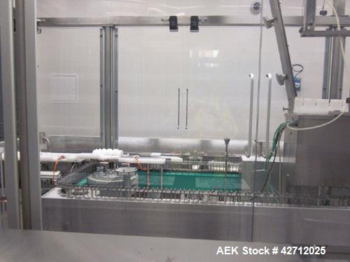 Used Bosch Vial Filling Line Consisting Of: Bosch model RRU 3084 vial rotary ultrasonic vial washer, serial# 789250 MS 7015C, Bosch depyrogenation tunnel, model HQL 3480S, serial# 789251 MS 4521C, Bo...
