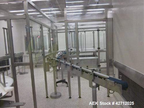 Used Bosch Vial Filling Line Consisting Of: Bosch model RRU 3084 vial rotary ultrasonic vial washer, serial# 789250 MS 7015C, Bosch depyrogenation tunnel, model HQL 3480S, serial# 789251 MS 4521C, Bo...