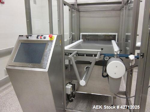 Used Bosch Vial Filling Line Consisting Of: Bosch model RRU 3084 vial rotary ultrasonic vial washer, serial# 789250 MS 7015C, Bosch depyrogenation tunnel, model HQL 3480S, serial# 789251 MS 4521C, Bo...