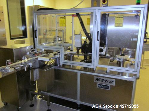Used Bosch Vial Filling Line Consisting Of: Bosch model RRU 3084 vial rotary ultrasonic vial washer, serial# 789250 MS 7015C, Bosch depyrogenation tunnel, model HQL 3480S, serial# 789251 MS 4521C, Bo...