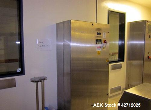 Used Bosch Vial Filling Line Consisting Of: Bosch model RRU 3084 vial rotary ultrasonic vial washer, serial# 789250 MS 7015C, Bosch depyrogenation tunnel, model HQL 3480S, serial# 789251 MS 4521C, Bo...