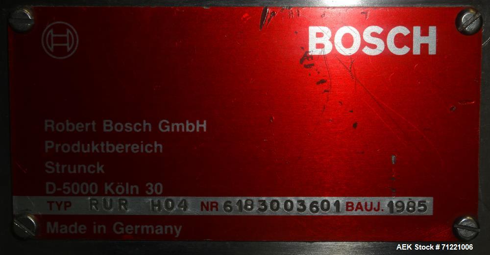 Used Bosch (Strunck) Complete Vial/Ampoule Injectable Filling Line