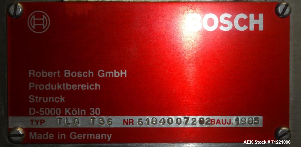 Used Bosch (Strunck) Complete Vial/Ampoule Injectable Filling Line