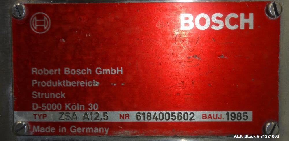 Used- Bosch (Strunck) Complete Vial/Ampoule Injectable Filling Line