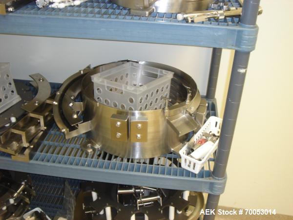 Used Chase Logeman Monoblock Filling Line, Model FPCCL4-12H.  Designed to fill, plug, cap and label at speeds up to 60 containers/minute; fill range from 1 - 125 mL; cap size range from 8 - 32 mm; IM...