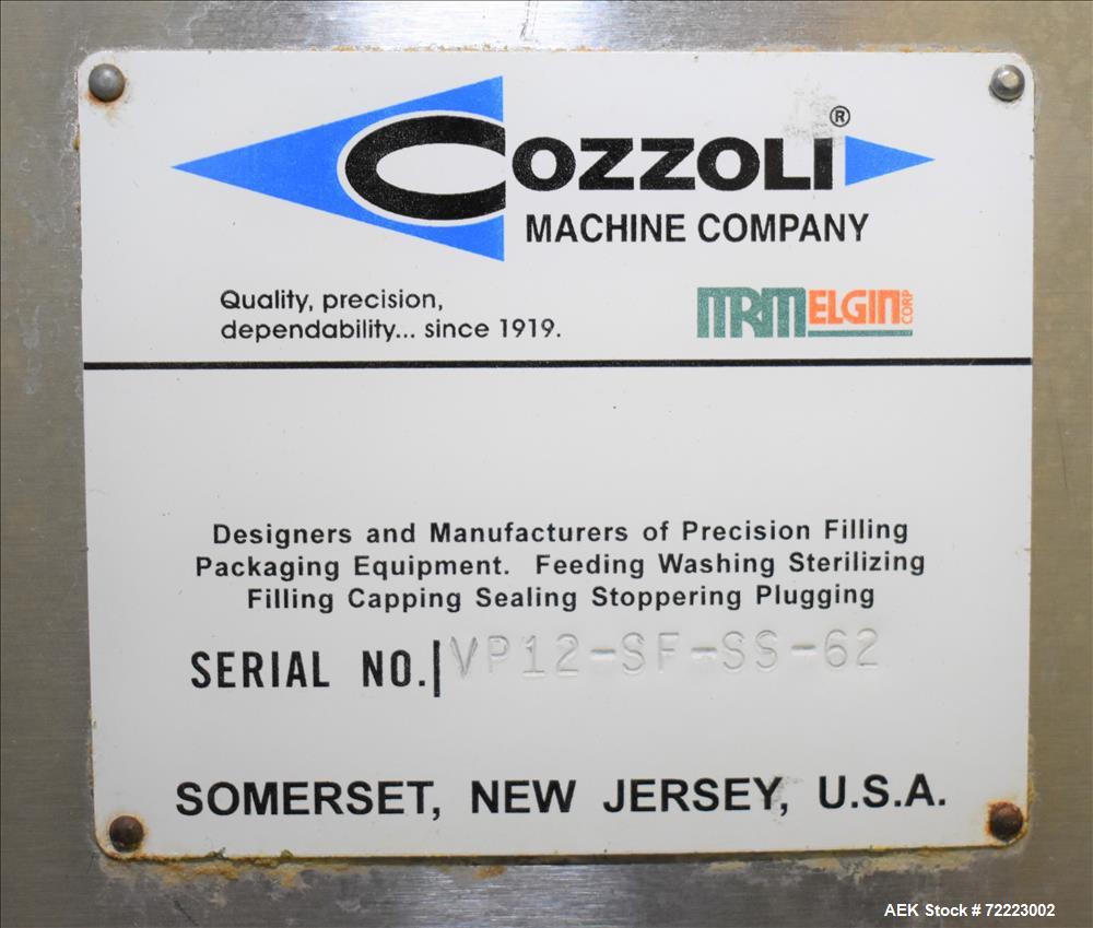 Used Cozzoli Pharmaceutical Filler Ampoule Vial Monoblock Syringe Filling Syste