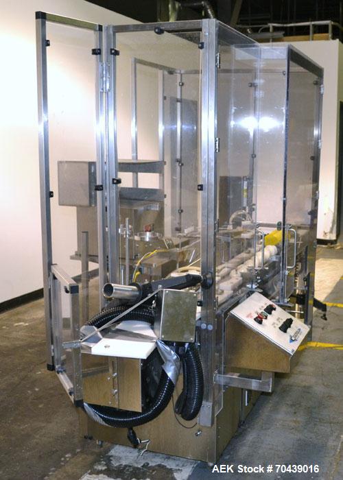 Used Cozzoli VR2S Monoblock Filler and Stoppering Machine. Capable of speeds up to 120 vials per minute. Has four head filler and single bowl stoppering systems (requires changeparts, bowl not includ...