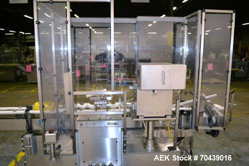 Used Cozzoli VR2S Monoblock Filler and Stoppering Machine. Capable of speeds up to 120 vials per minute. Has four head filler and single bowl stoppering systems (requires changeparts, bowl not includ...