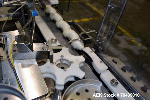 Used Cozzoli VR2S Monoblock Filler and Stoppering Machine. Capable of speeds up to 120 vials per minute. Has four head filler and single bowl stoppering systems (requires changeparts, bowl not includ...