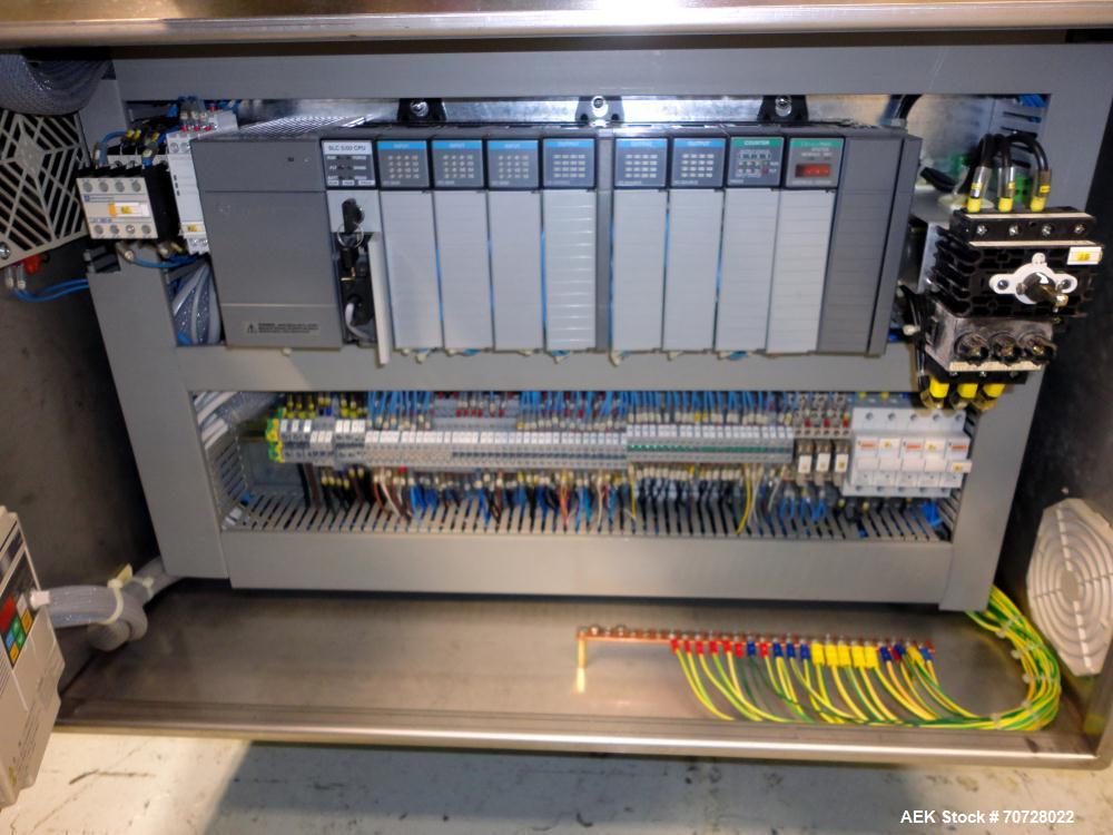 Used Comas Plastic Dispensing Syringe Monoblock Filling System, Model FD120, speeds up to 60 syringes/minute. Dual station index with 2 Ivek Peristaltic product fill pumps, Vibratory Bowl feeders for...