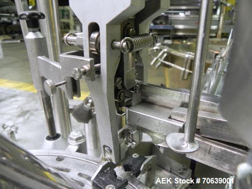 Used Groninger Syringe Filling Line, stainless steel on product contact parts. Line consists of model DFVK4000S inline (4) head filler, RTA3005 filler and HEA100 labeler.