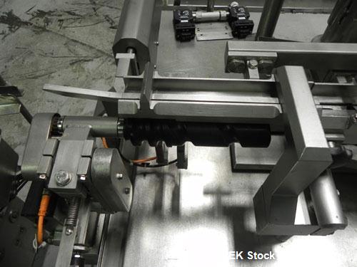 Used Groninger Syringe Filling Line, stainless steel on product contact parts. Line consists of model DFVK4000S inline (4) head filler, RTA3005 filler and HEA100 labeler.