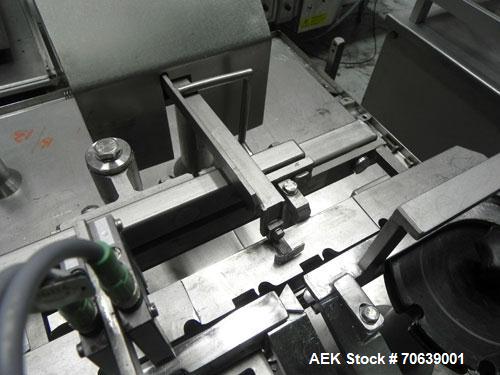 Used Groninger Syringe Filling Line, stainless steel on product contact parts. Line consists of model DFVK4000S inline (4) head filler, RTA3005 filler and HEA100 labeler.