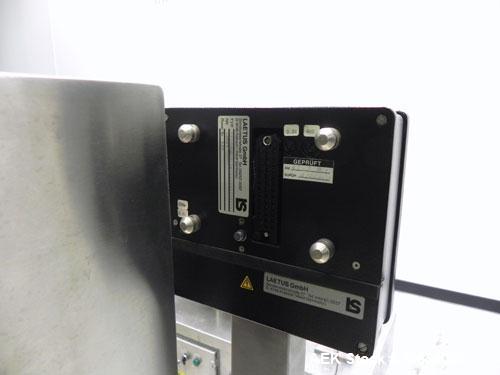 Used Groninger Syringe Filling Line, stainless steel on product contact parts. Line consists of model DFVK4000S inline (4) head filler, RTA3005 filler and HEA100 labeler.