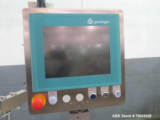 Used Groninger vial filling, Stoppering and crimp capping monoblock with checkw