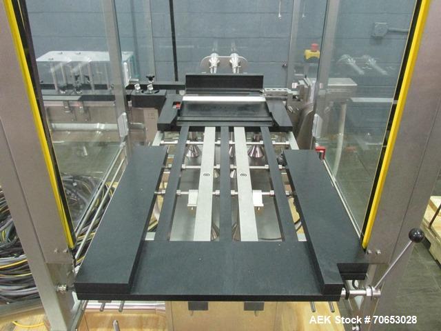 Used Groninger vial filling, Stoppering and crimp capping monoblock with checkw