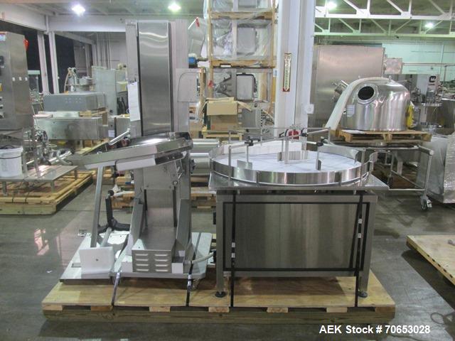 Used Groninger vial filling, Stoppering and crimp capping monoblock with checkw