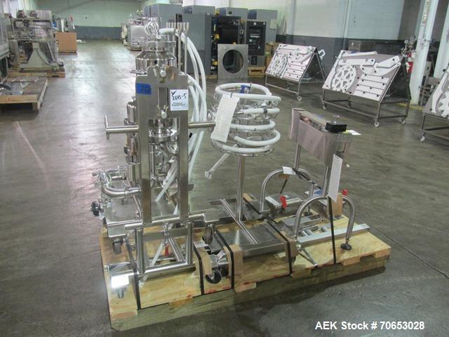 Used Groninger vial filling, Stoppering and crimp capping monoblock with checkw
