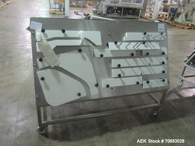 Used Groninger vial filling, Stoppering and crimp capping monoblock with checkw