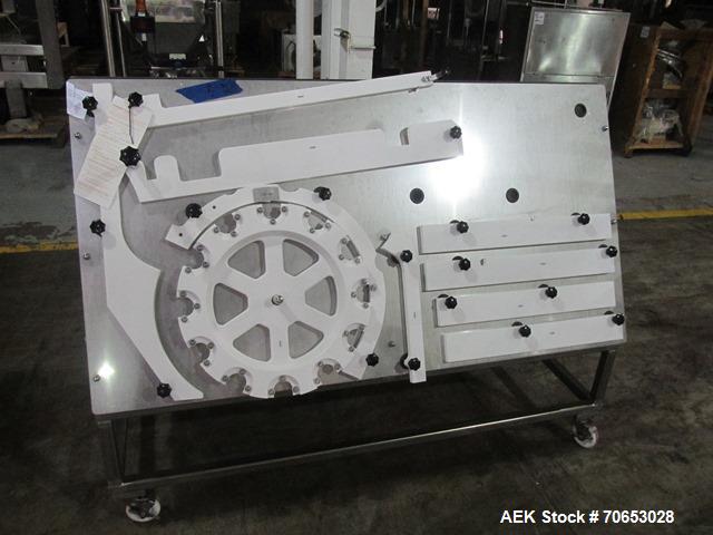 Used Groninger vial filling, Stoppering and crimp capping monoblock with checkw