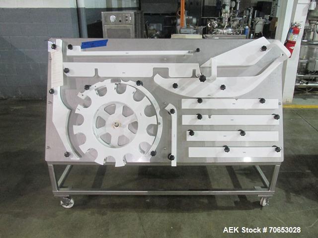 Used Groninger vial filling, Stoppering and crimp capping monoblock with checkw