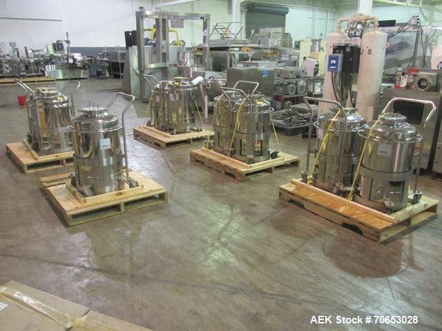 Used Groninger vial filling, Stoppering and crimp capping monoblock with checkw