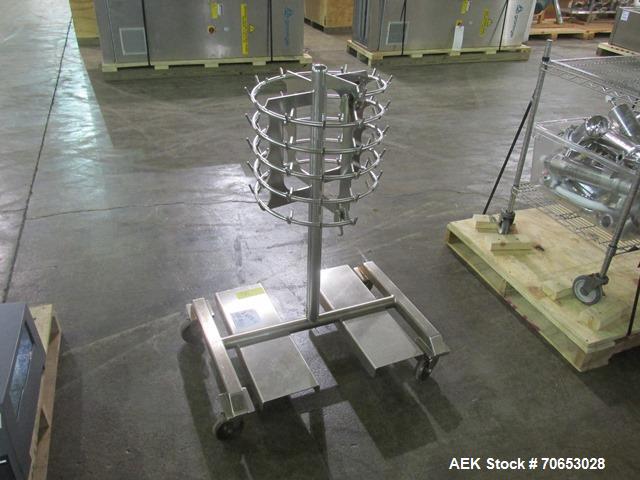 Used Groninger vial filling, Stoppering and crimp capping monoblock with checkw