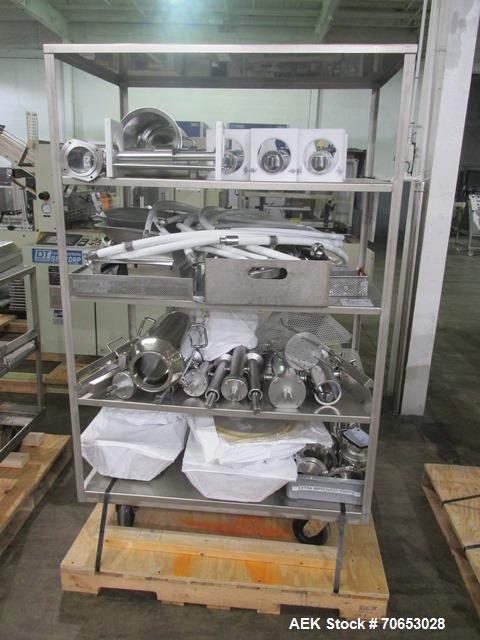 Used Groninger vial filling, Stoppering and crimp capping monoblock with checkw