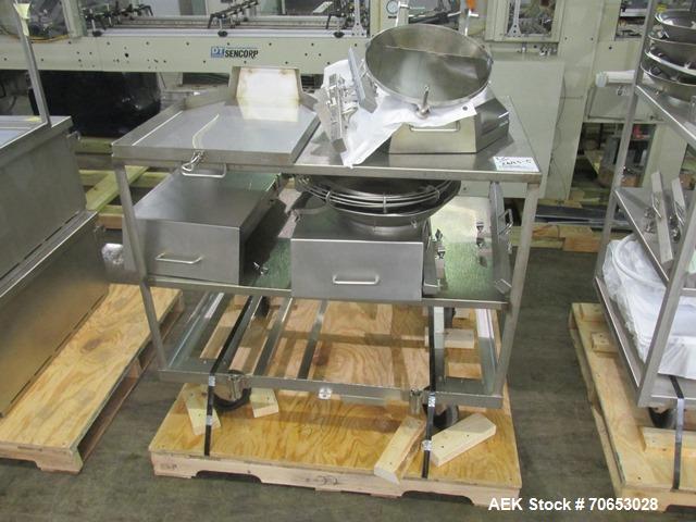 Used Groninger vial filling, Stoppering and crimp capping monoblock with checkw