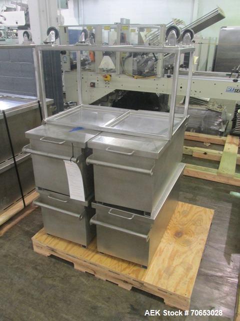 Used Groninger vial filling, Stoppering and crimp capping monoblock with checkw