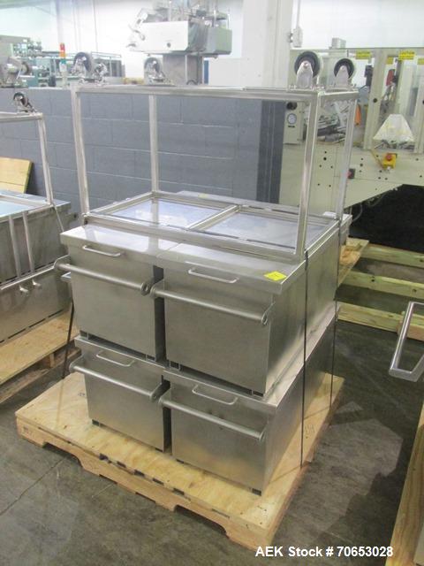 Used Groninger vial filling, Stoppering and crimp capping monoblock with checkw