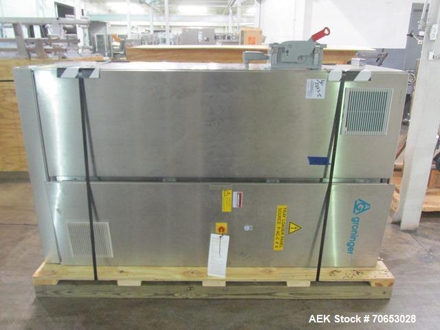 Used Groninger vial filling, Stoppering and crimp capping monoblock with checkw