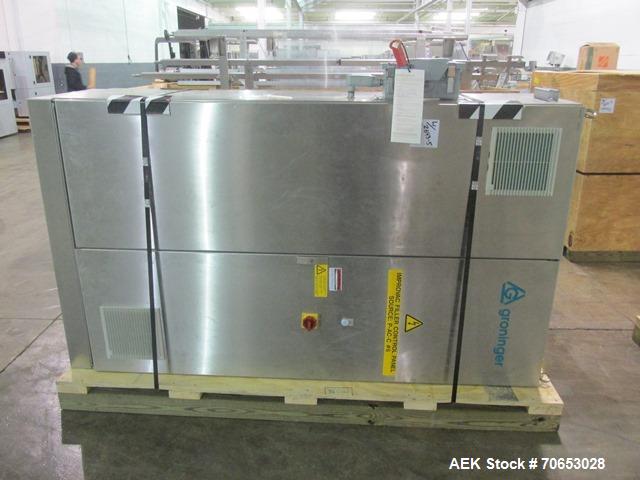 Used Groninger vial filling, Stoppering and crimp capping monoblock with checkw
