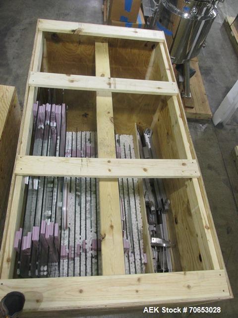 Used Groninger vial filling, Stoppering and crimp capping monoblock with checkw