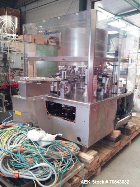 GRONINGER SMKE 18005 Labelling and plunger insertion machine