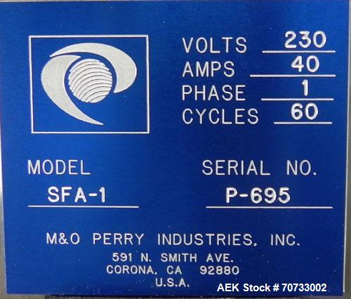 Used M&O Perry Model SFA-1 Vial Cartridge Placer and Filler System