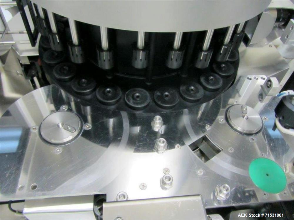 Used Complete Filling Line. Sterile dose ampoules. Includes the following equipment: Rota ampoule filler and sealing machine, Model R921/MA, 6000 amp/hr for 1 ml and 2 ml. Inox Industries formulation...