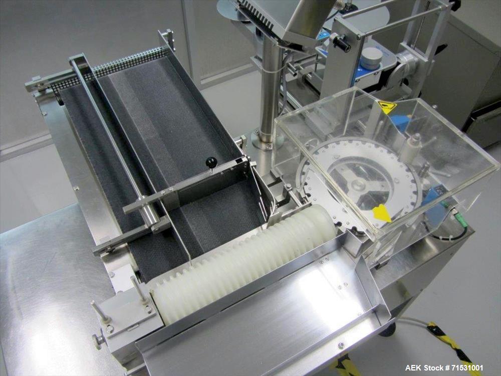 Used Complete Filling Line. Sterile dose ampoules. Includes the following equipment: Rota ampoule filler and sealing machine, Model R921/MA, 6000 amp/hr for 1 ml and 2 ml. Inox Industries formulation...