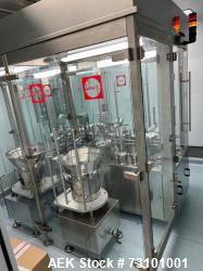 Used- Capmatic Model Synergy Patriot FSA 211 Automatic Sterile Vial Filler Stopper and Aluminum Capper. Currently tooled for...