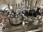 Used Used Groninger inserter capper, Model KVK 206, speeds up to 10000 BPH(166 BPM), with (2) 6 head stations, currently set up with (6) head dropper inserter, and (6) head capper stations, 30 - 230 ...